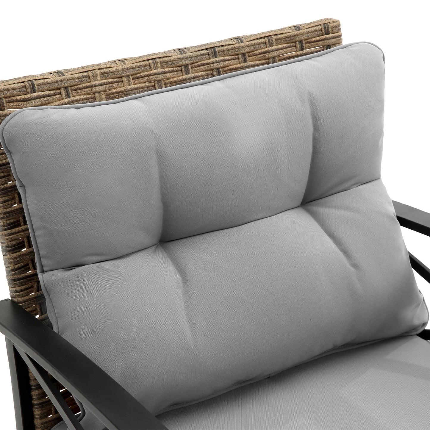 Patio 4Piece Sectional Sofa Set KD Rattan Wicker Outdoor Garden Furniture