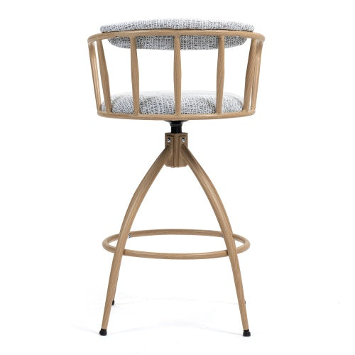 26 Swivel Counter Height Bar Stool, Set Of 2- Fabric Seat With Metal Frame, Modern Industrial Design Bar Chairs For Kitchen Island, Dining Room, Home Bar, Counter Seat