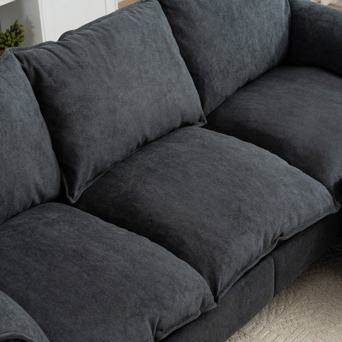 Convertible Combination Sofa Sofa L-Shaped Sofa With Footstools With Storage, Beige Sofa For Living Room  Living Room Bedroom Office Small Space 3-Seater Combination Sofa Beige