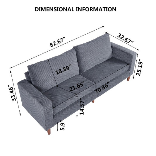 Grey Linen Sofa