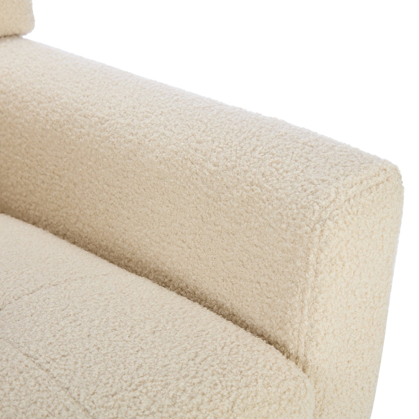 Modern Soft Teddy Material Ergonomics Accent Chair Living Room Chair Bedroom Chair Home Chair With B
