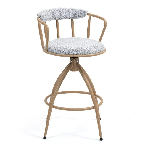 26 Swivel Counter Height Bar Stool, Set Of 2- Fabric Seat With Metal Frame, Modern Industrial Design Bar Chairs For Kitchen Island, Dining Room, Home Bar, Counter Seat