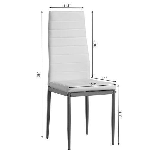 4 PU Leather Dining Chairs