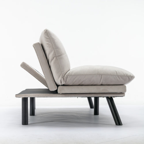 Cream Convertible Folding Modern Sofa Bed