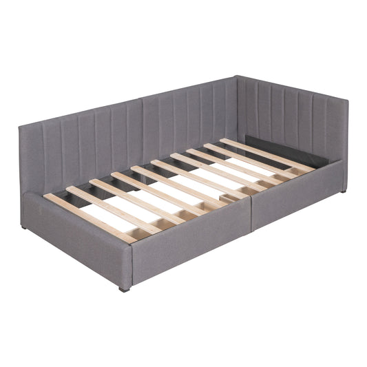 Upholstered Sofa Bed With 2 Storage Drawers